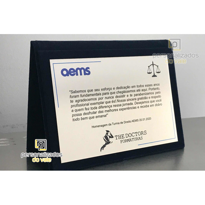 Placa De Homenagem / Engenheiro / Psicólogo / Advogado /