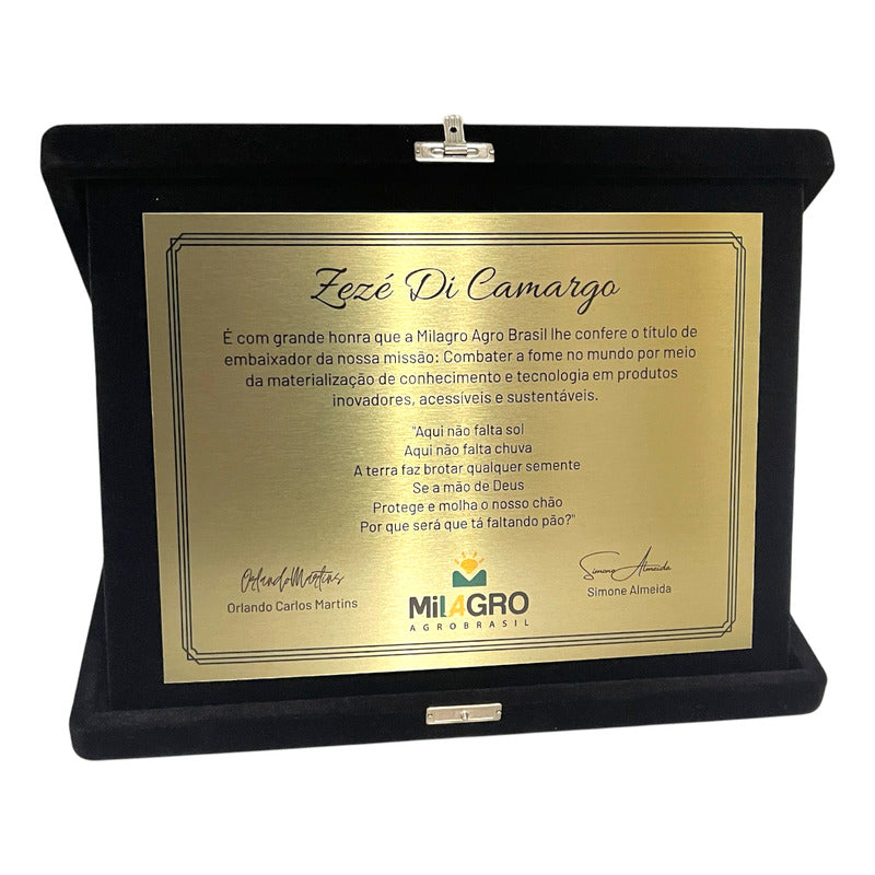 Placa De Homenagem No Quadro Texto Personalizado Com Foto