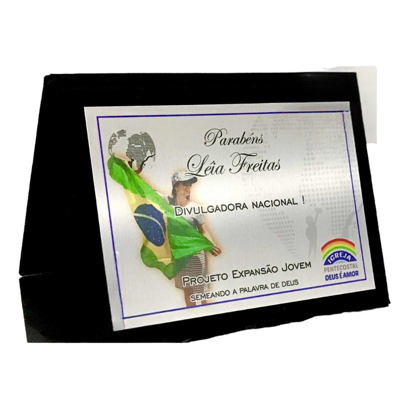 Placa De Homenagem Em Aço Inox