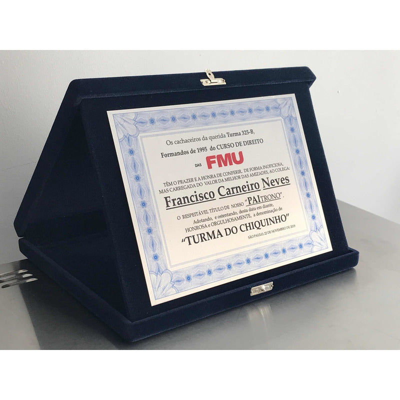 Placa De Homenagem Profissões, Pedagogia Gravada