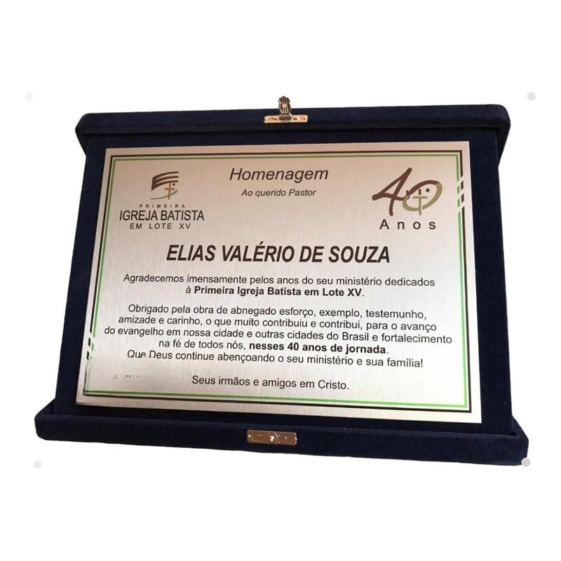 Placa Homenagem Placa De Homenagem