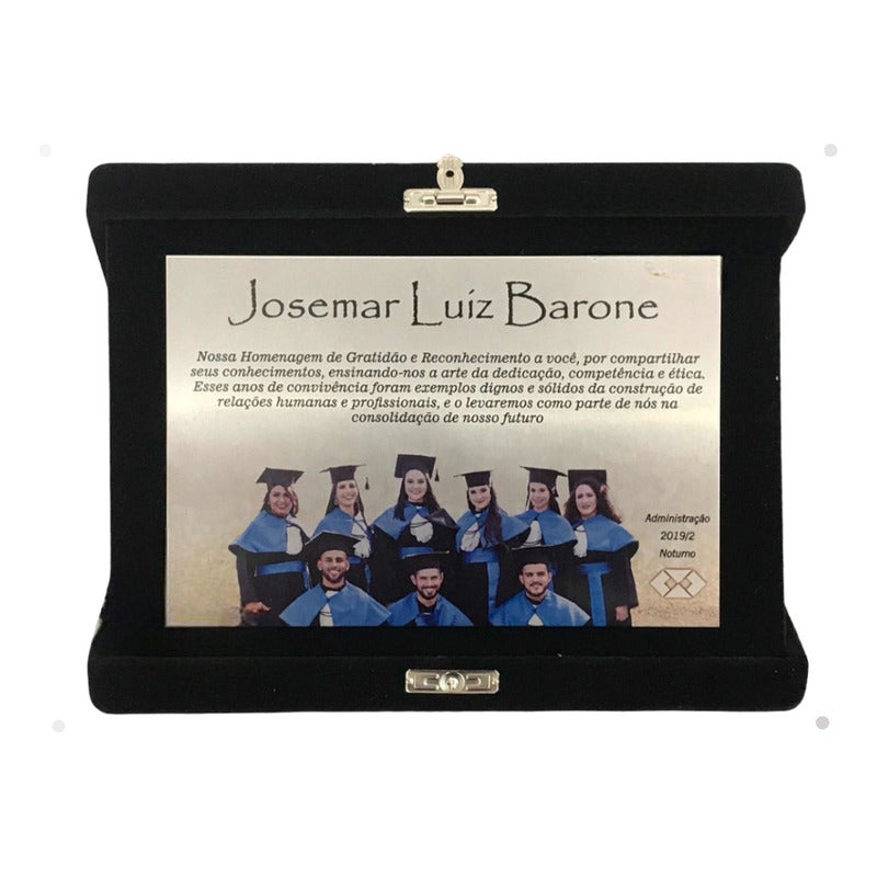 Placa De Homenagem Aço Inox