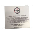 Placa De Homenagem Em Inox