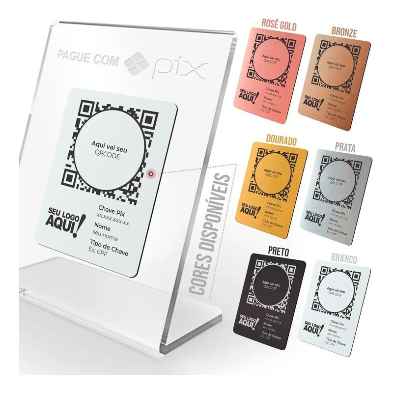 Placa Pix Para Pagamento Qrcode Em Acrílico