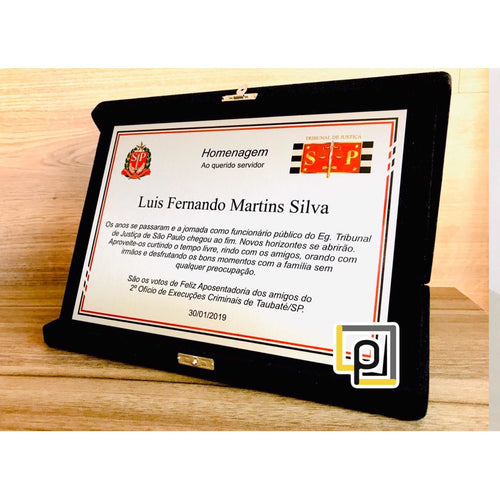 Placa Aposentadoria