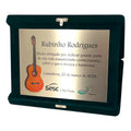 Placa Homenagem/formatura Aço Inox Estojo De Veludo 23x17cm