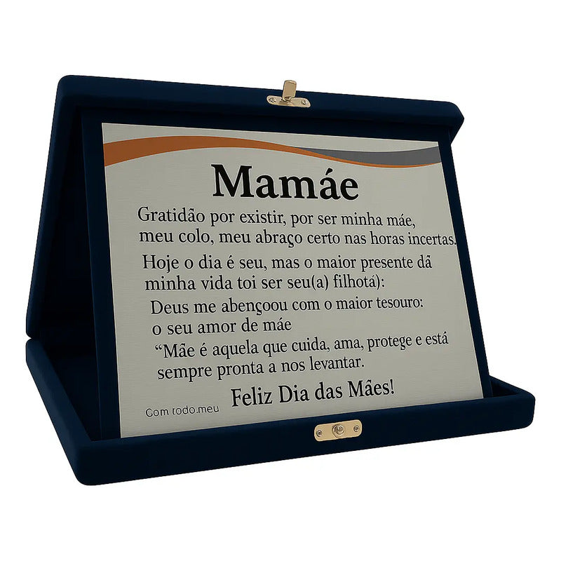 Placa De Homenagem Dia Das Mães