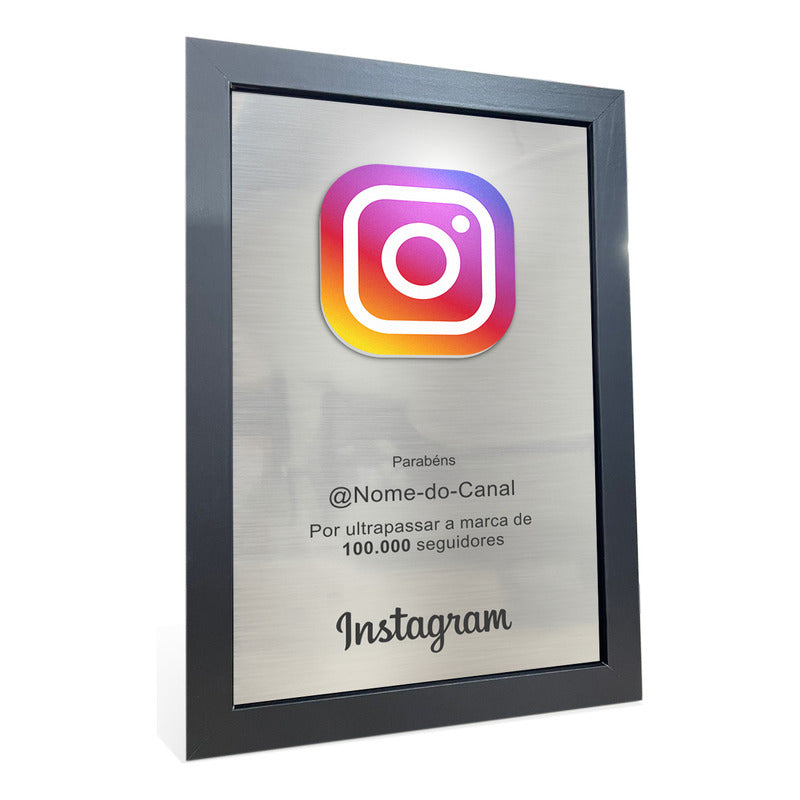 Placas Decorativas Personalizada Instagram Seguidores