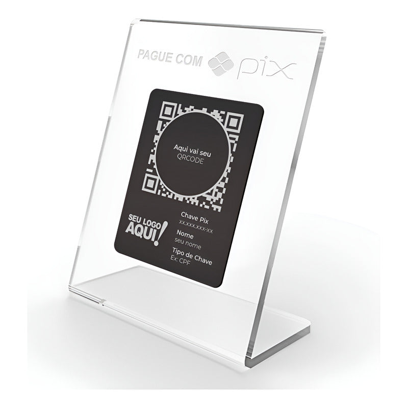 Placa Pix Para Pagamento Qrcode Em Acrílico