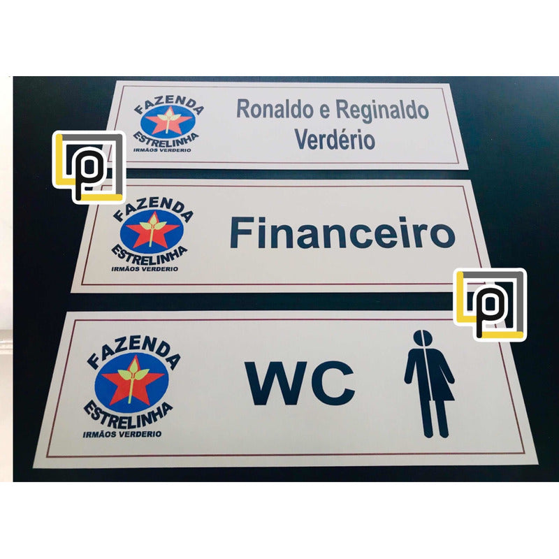 Placa Porta Aço Inox
