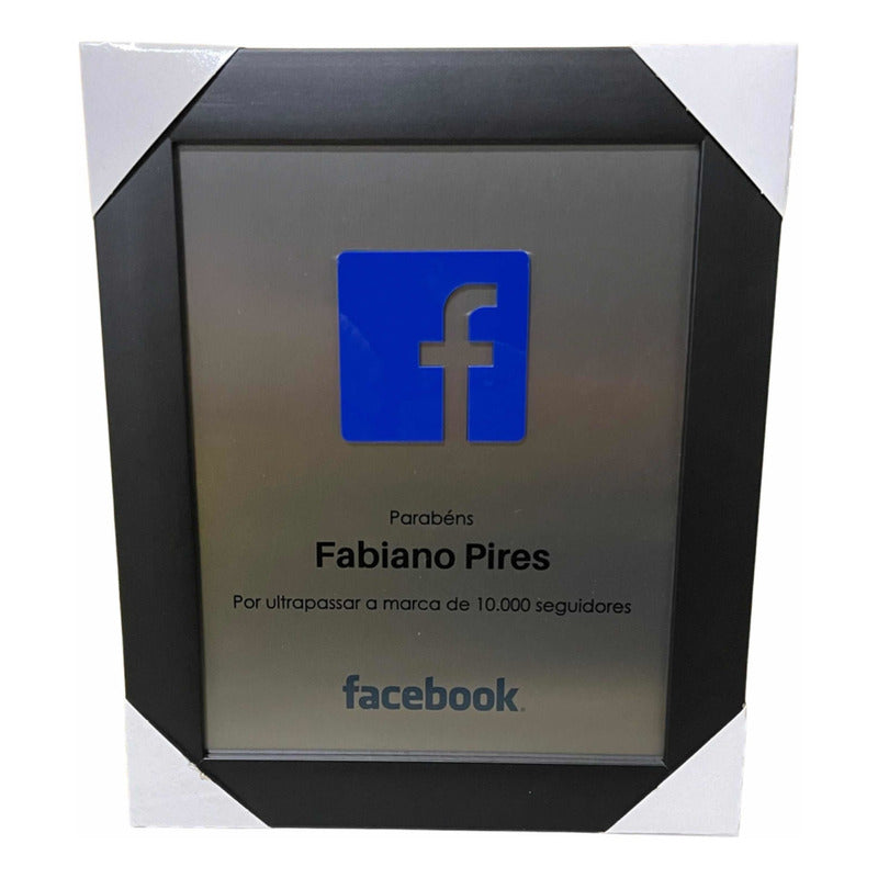 Placa Inscritos Facebook Personlizado Personalizado