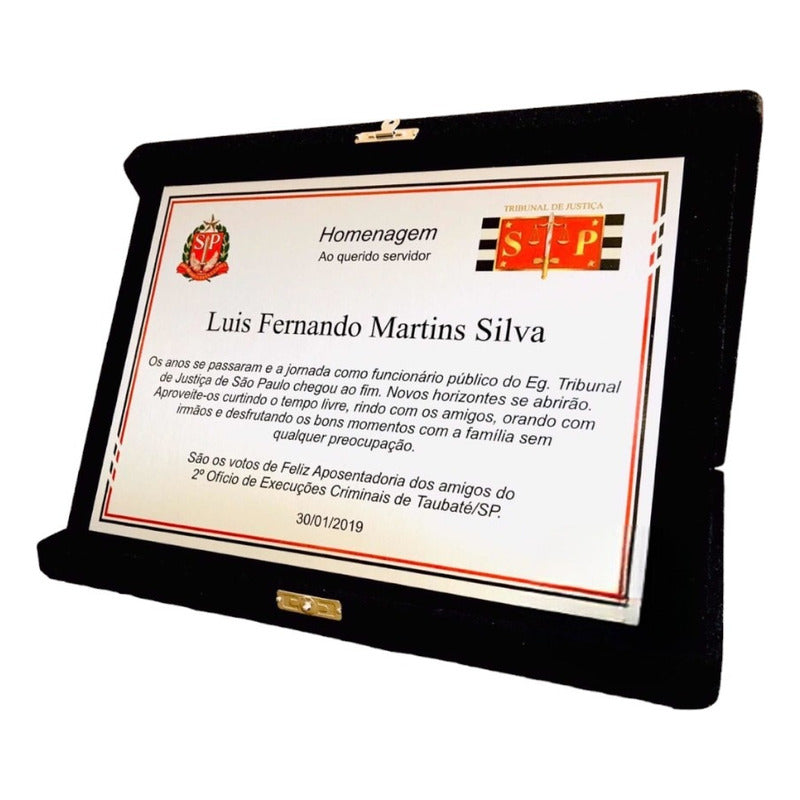 Placa Aposentadoria