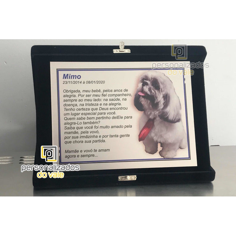 Placa De Homenagem / Cachorro / Gato / Pet