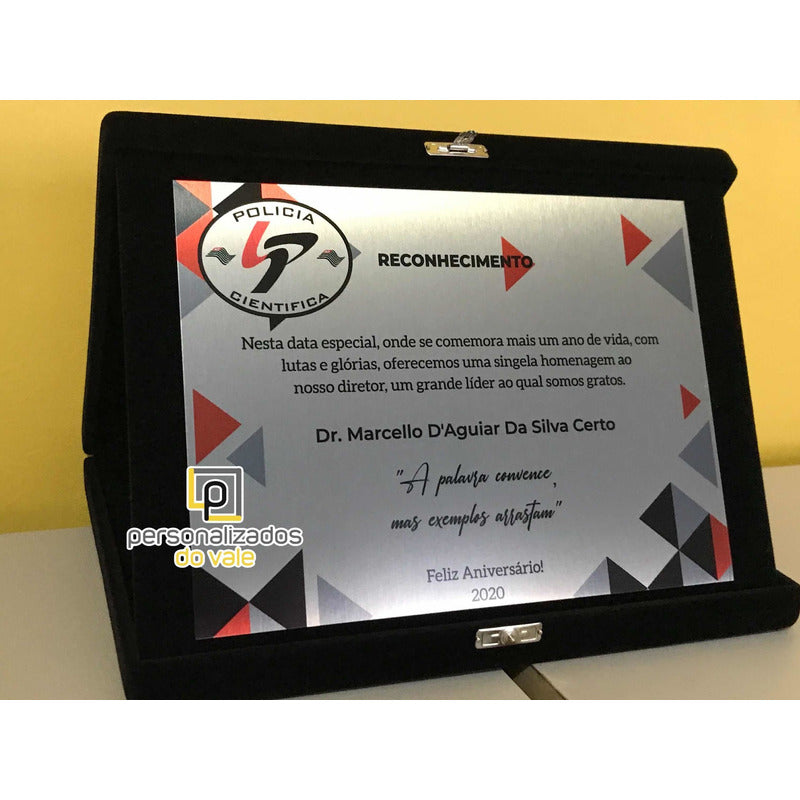 Placa De Homenagem 20x30