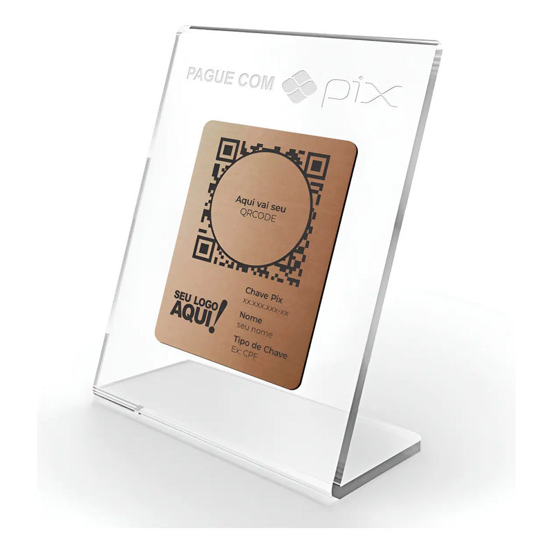 Placa Pix Para Pagamento Qrcode Em Acrílico