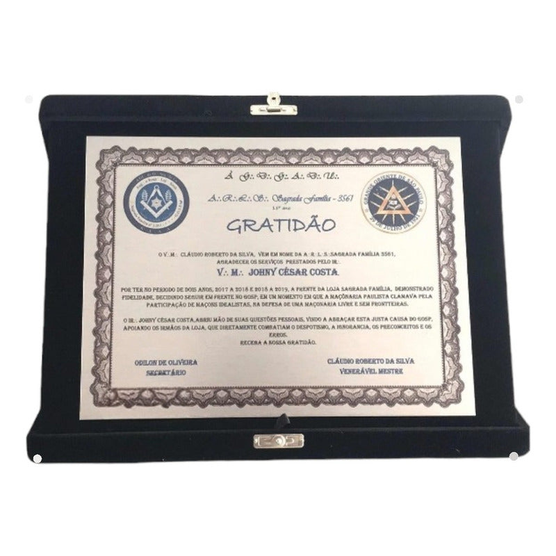 Placa Para Homenagear Placa De Homenagem