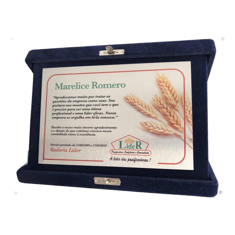 Placa De Homenagem - Empresa