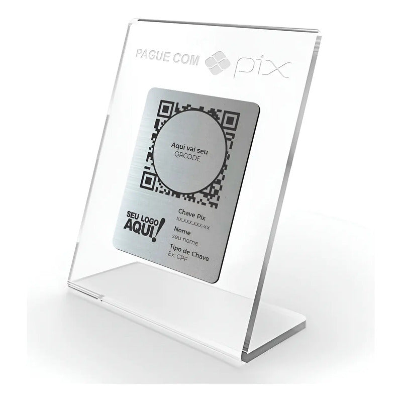 Placa Pix Para Pagamento Qrcode Em Acrílico