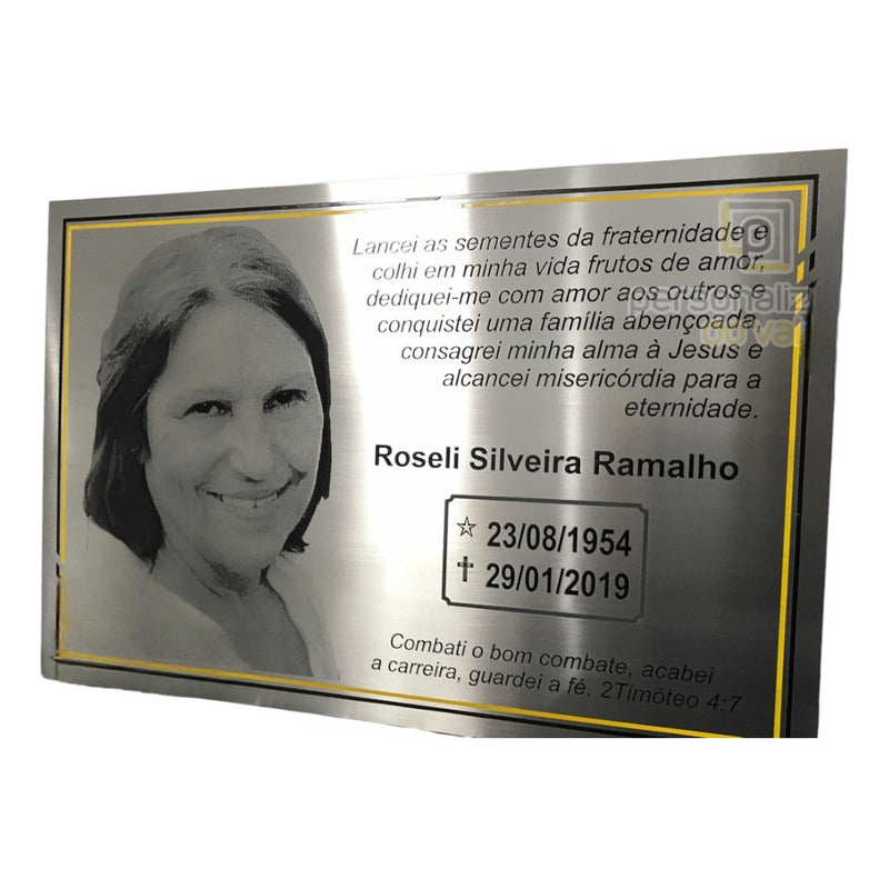 Placa Jazigo / Postuma / Cemitério