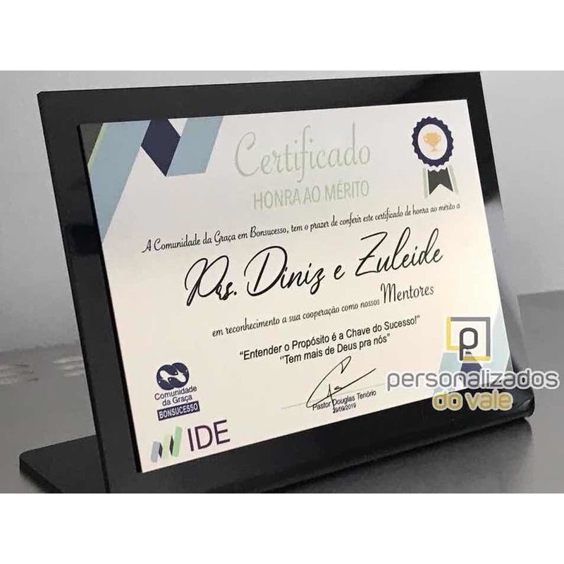 Placa De Homenagem Acrílico, Premiação