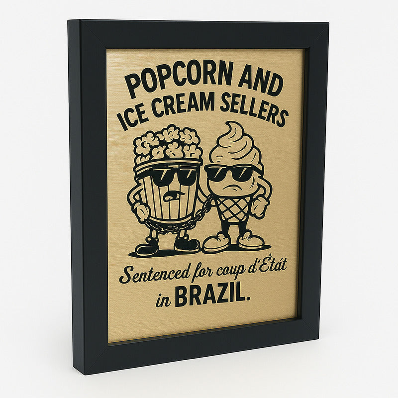Placa Decorativa Popcorn And Ice Cream