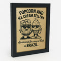 Placa Decorativa Popcorn And Ice Cream