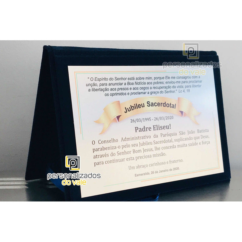 Placa De Homenagem Bodas