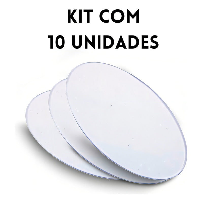 Kit 10 Base Redonda Acrílico Transparente 14cm Para Biscuit