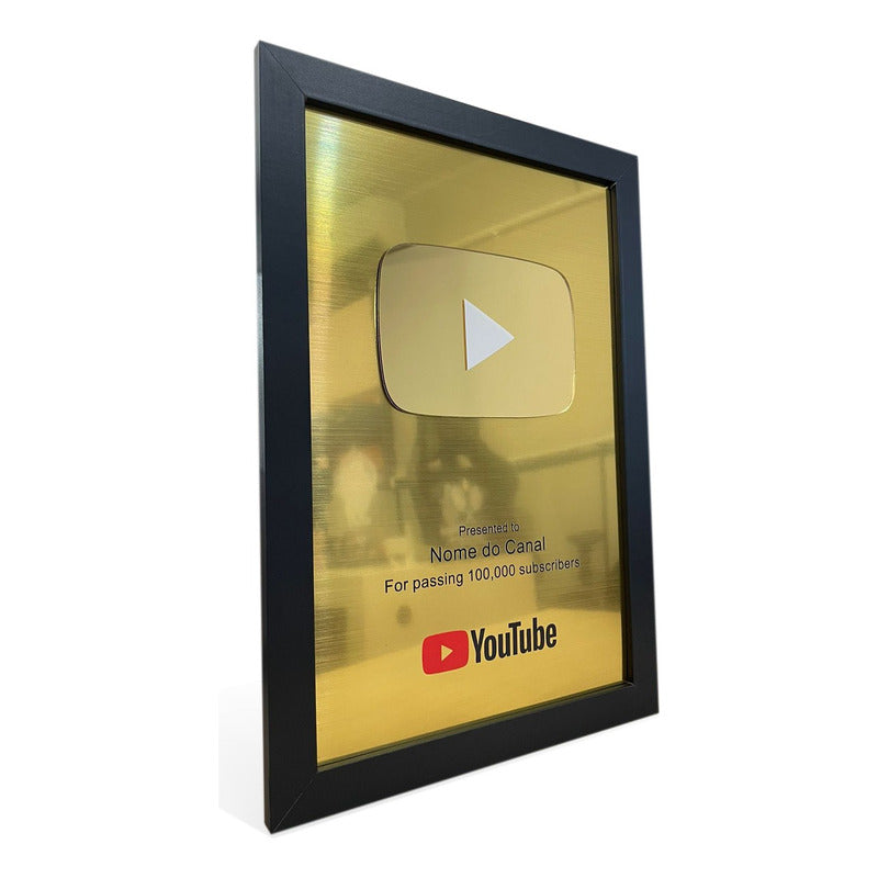 Quadro Decorativo Personalizado Canal Youtube Inscritos