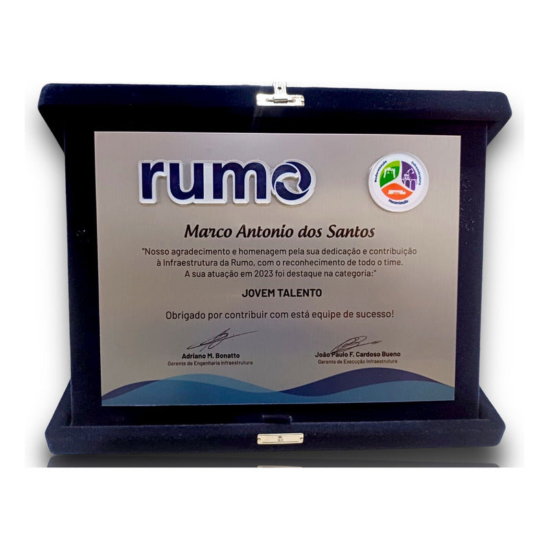 Placa De Homenagem Agradecimento Gratificação Personalizada