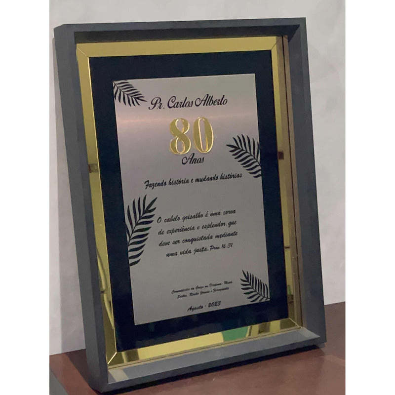 Placa De Homenagem Especial