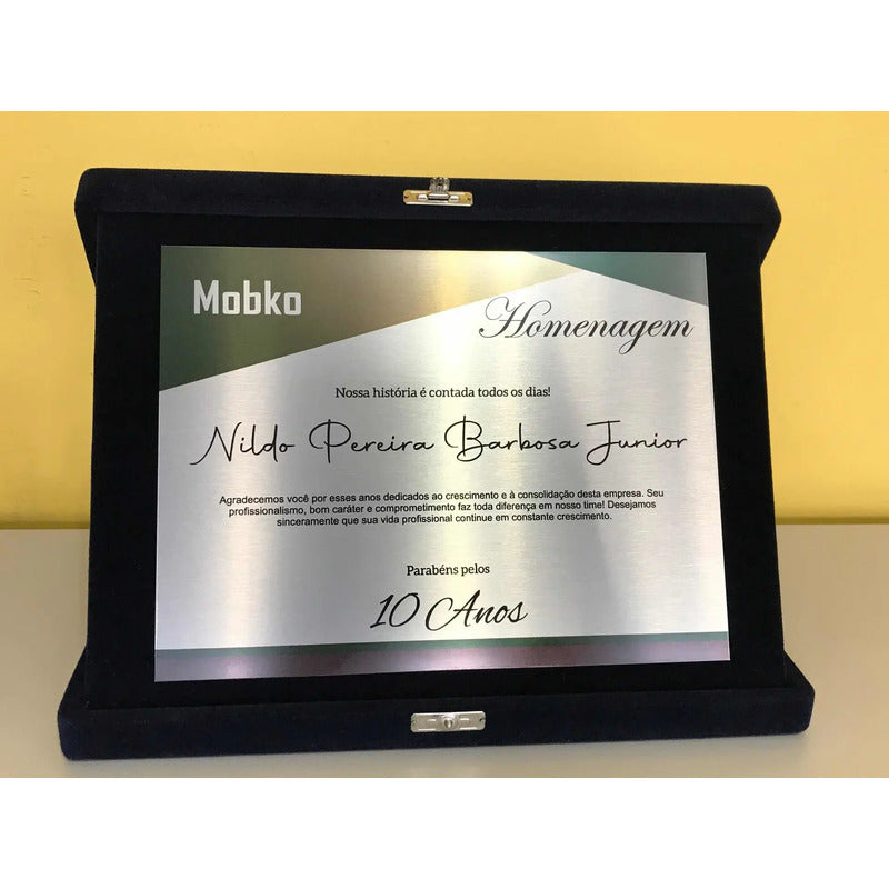 Placa De Homenagem Personalizada - Personalizados Do Vale