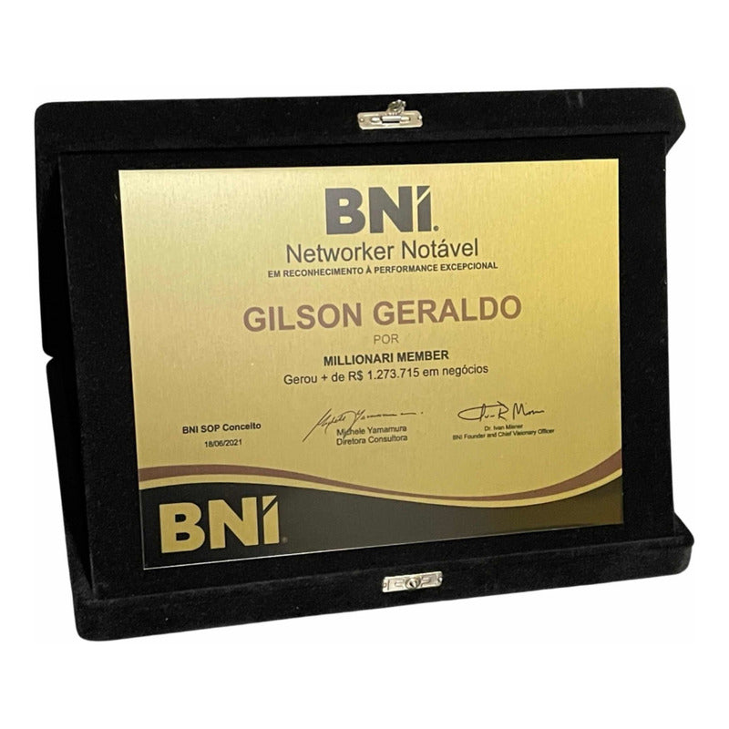 Placa De Homenagem Especial