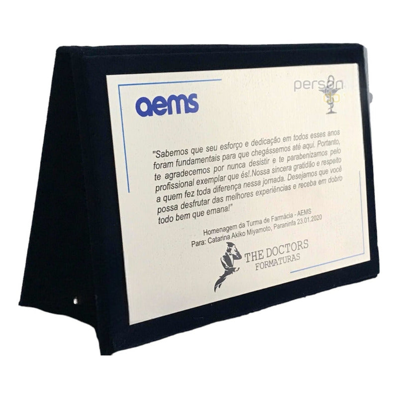 Placa De Homenagem / Engenheiro / Psicólogo / Advogado /