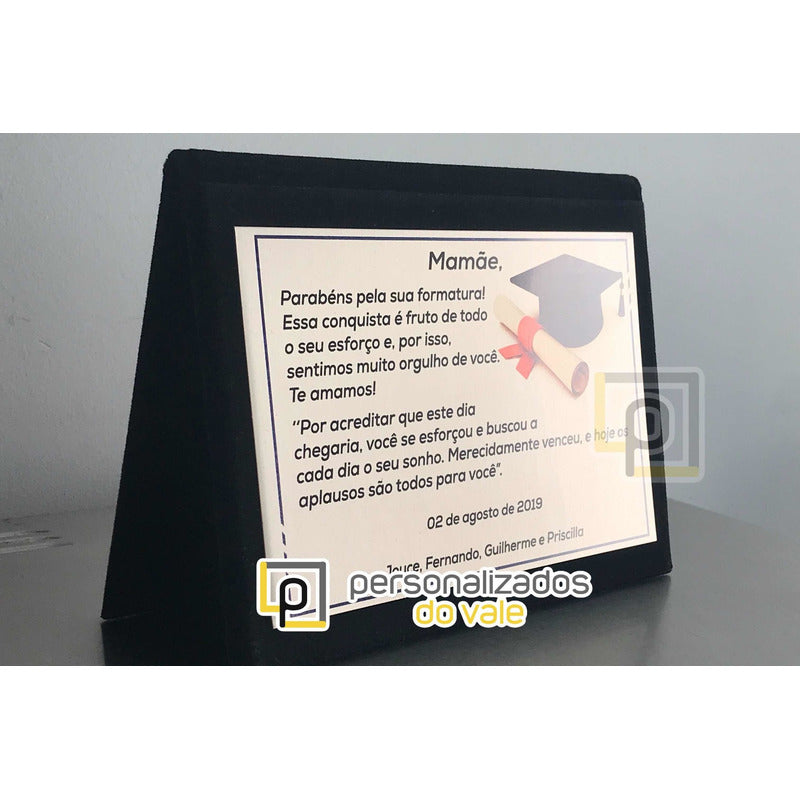 Placa De Homenagem Formatura
