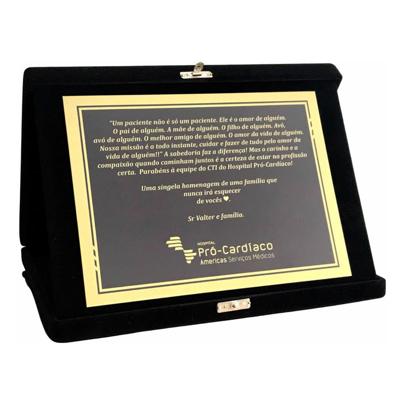 Placa De Homenagem Especial