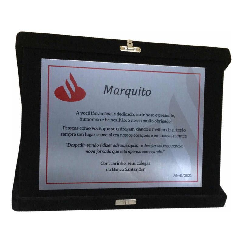 Placa De Homenagem Personalizado