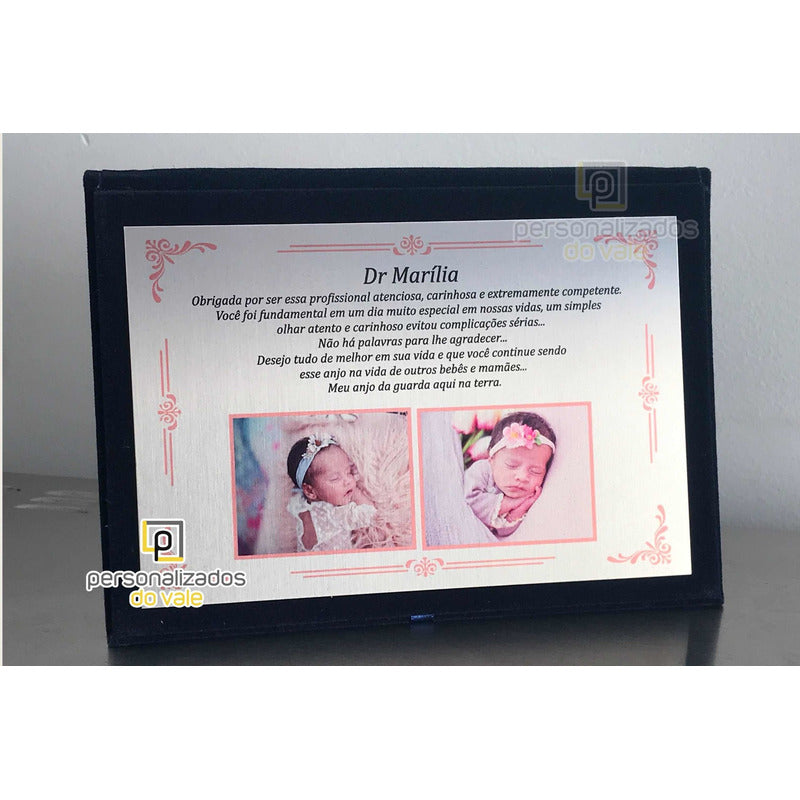 Placa Homenagem Nascimento Placa