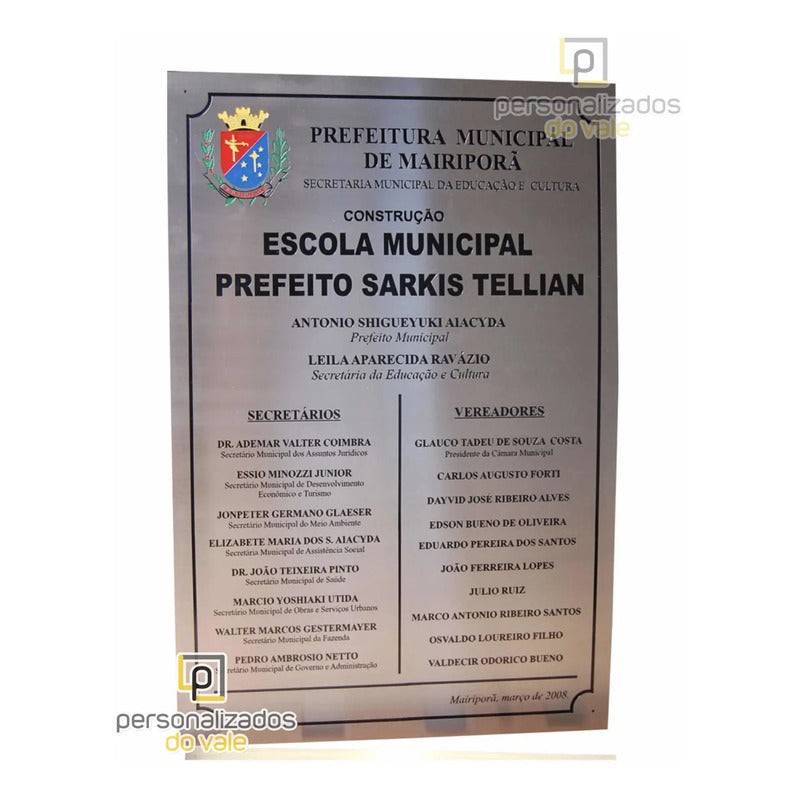 Placa De Inauguração