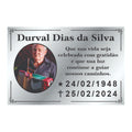 Placa Túmulo Lápide Com Foto Colorida Em  26x17cm