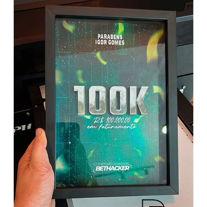Placa De Premiação Mentorado Aluno Faturamento 3d Com Caixa  Placas De Premiação 31x21