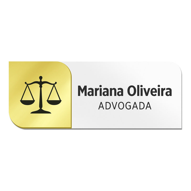 Placa Acrílico Personalizada Porta Consultório Escritório Advogada