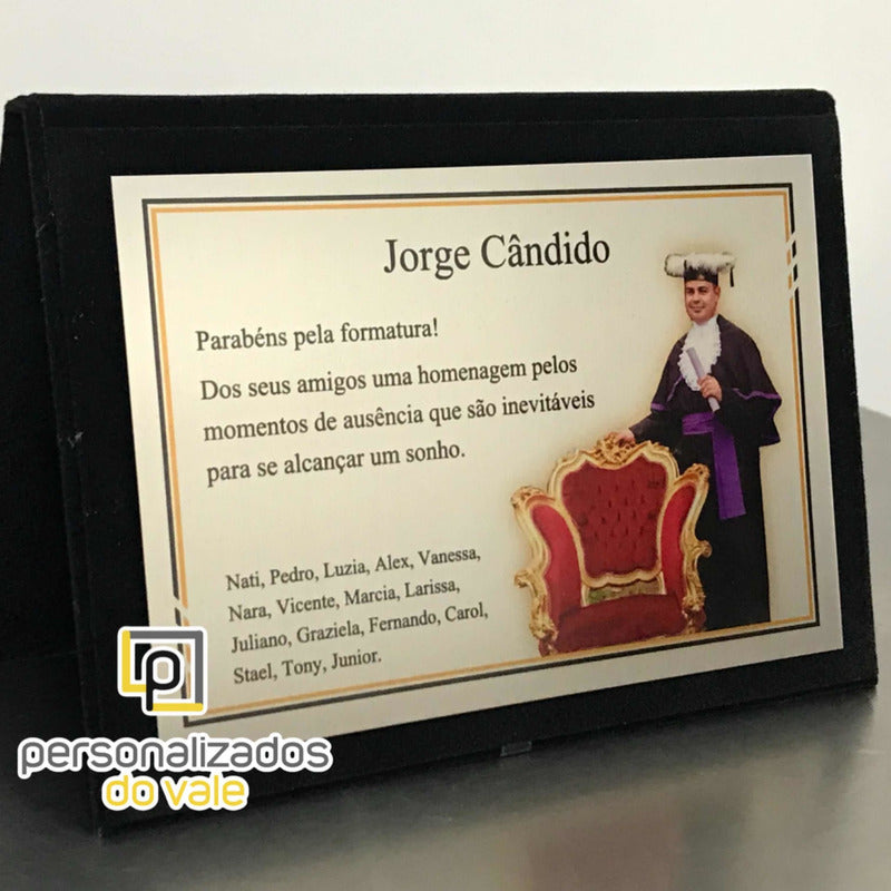 Placa De Homenagem Formatura